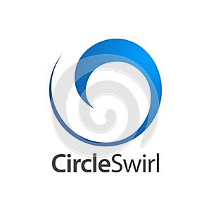 Circle swirl logo concept design. Symbol graphic template element