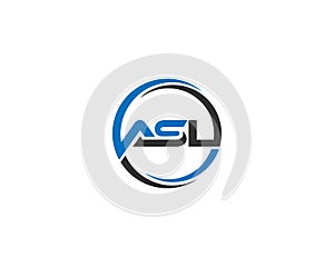 Circle Swoosh ASL Simple Elegant Logo