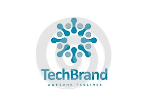 Circle Tech logo template