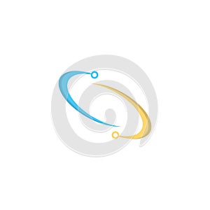 circle Technology logo vector icon illustration