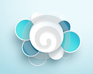 Circle Text Box 3d Simple Vector Template