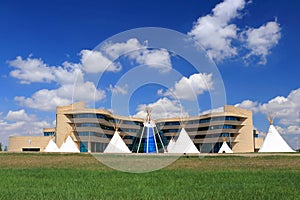 Circle of Tipis at First Nations University on the Great Plains, Regina, Saskatchewan, Canada