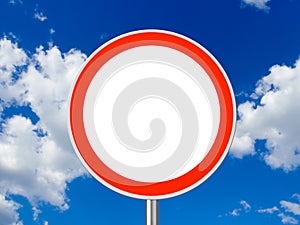 Circle traffic sign