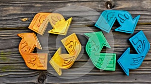 A circle with a triangle inside of it