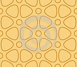 Circle and triangles rounded corner seamless pattern