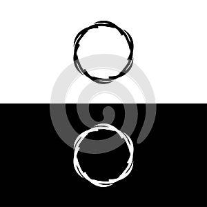 Circle unique vector logo silhouette