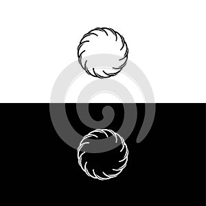 Circle unique vector logo silhouette