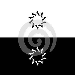Circle unique vector logo silhouette
