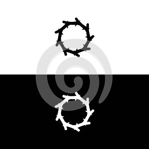 Circle unique vector logo silhouette