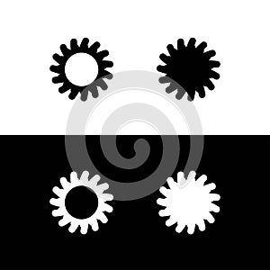 Circle unique vector logo silhouette