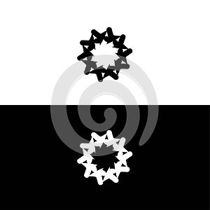 Circle unique vector logo