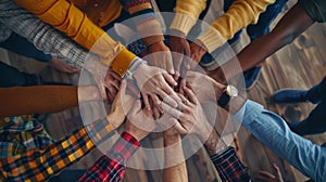 A Circle of United Hands.AI generated image