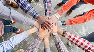 A Circle of United Hands.AI generated image