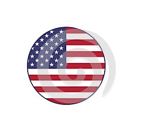 circle united states america flag