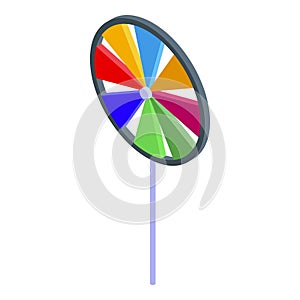 Circle vane icon isometric vector. Wind air