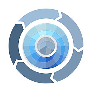 Circle vector diagram infographic. Rotation round cycle scheme