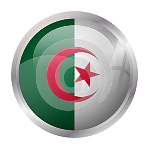 Circle vector flag of Algeria