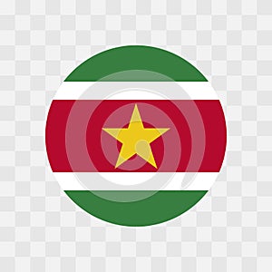 Circle vector flag of Suriname