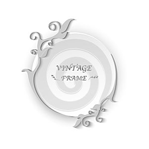 Circle vintage frame template elements