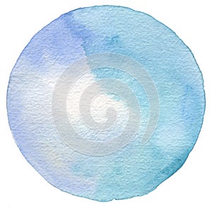 Circle watercolor painted background.