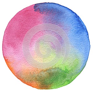Circle watercolor painted img