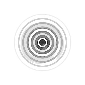 Circle wave earthquake. Sound ripple icon. Black effect pulse isolated on white background. Signal radio. Pattern wavy. Vibration