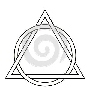 Circle weave triangle tattoo