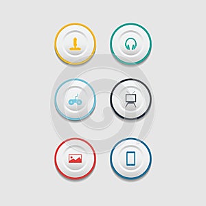 Circle web design button collection