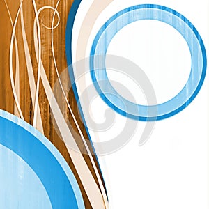 Circle white blu orange