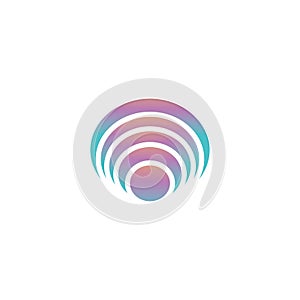 circle wifi internet logo design company vector illustration