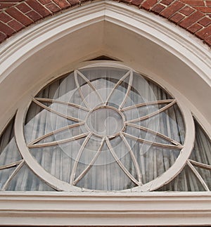 Circle window in historic church
