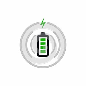 Circle Wireless Battery Charging Icon