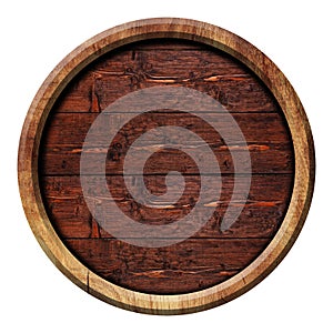 Circle wooden buttons, illustration.