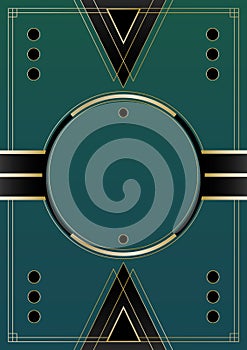 Circles Art Deco Background
