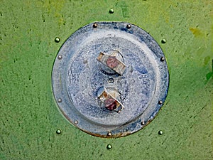 Circles And Bolts On An Old Car