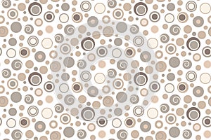 Circles, bubbles and swirls childish seamless pattern.Suitable for textile, fabric and wrapping paper