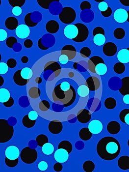 Circles and circles over bluish background