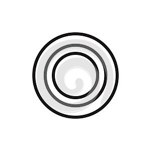 Circles icon vector isolated on white background, Circles sign