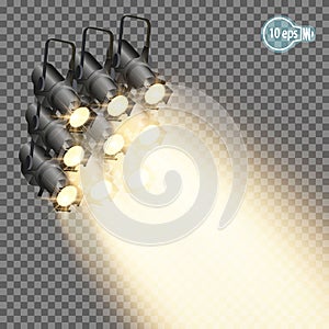 Circles of light movement. The effect of the vortex trace. photo