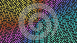 Circles lines pattern bright gradient broken ripples trend background, diverging circular streaks