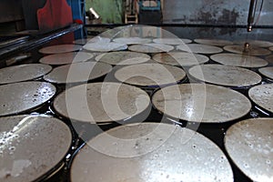 Circles from a metal cutting machine