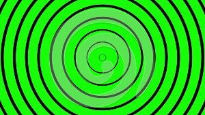 Circles moving on green background