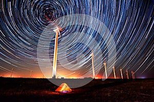 Circles in the night sky