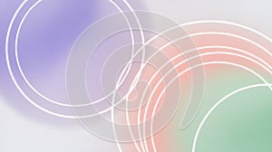 Circles Overlapping on Pastel Gradient Background Create Calming Abstract Pattern