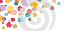 Circles random color background vector, abstract round blobs overlap bubble multicolor design graphic illustration fun cute,