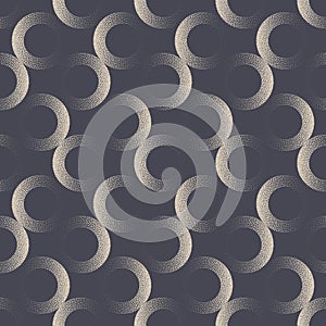 Circles Retro Seamless Pattern Vector Trendy Textile Print Abstract Background