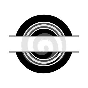 Circles Split Frame Monogram Design