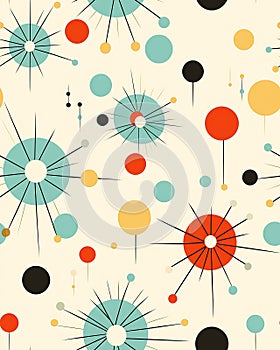 Circles, Stars, and Dots: A Retro Futurist Pattern