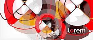 Circles and triangles design abstract background