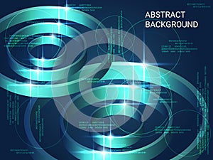 Circles volume sparkle on background.